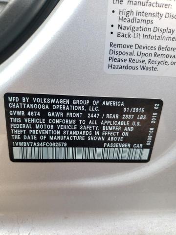 Photo 11 VIN: 1VWBV7A34FC062579 - VOLKSWAGEN PASSAT 