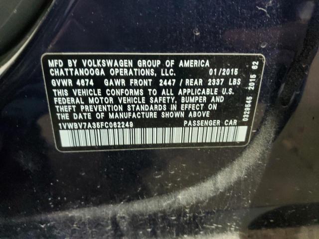 Photo 11 VIN: 1VWBV7A35FC062249 - VOLKSWAGEN PASSAT 