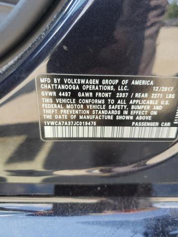 Photo 12 VIN: 1VWCA7A37JC019475 - VOLKSWAGEN PASSAT 