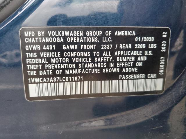 Photo 11 VIN: 1VWCA7A37LC011671 - VOLKSWAGEN PASSAT SEL 