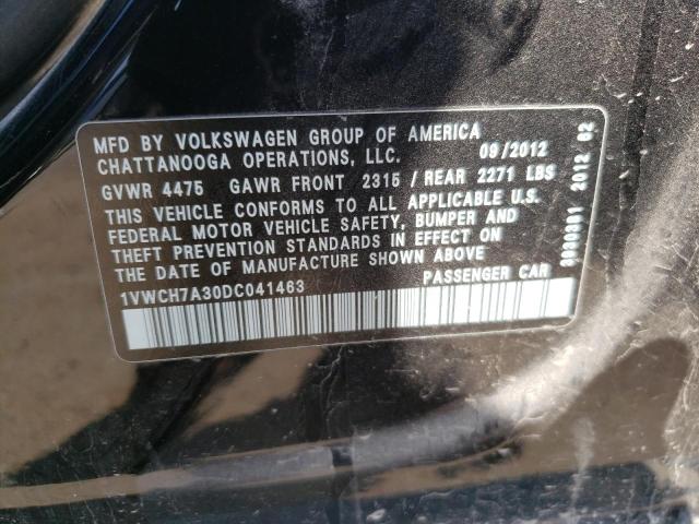 Photo 12 VIN: 1VWCH7A30DC041463 - VOLKSWAGEN PASSAT 