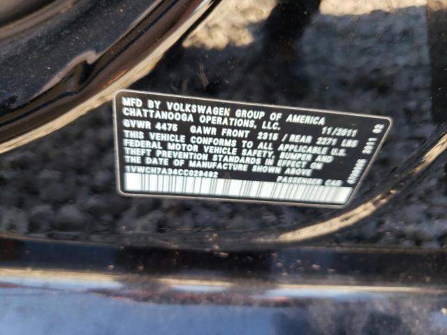 Photo 11 VIN: 1VWCH7A34CC029492 - VOLKSWAGEN PASSAT SEL 