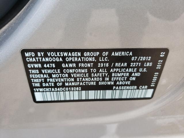 Photo 9 VIN: 1VWCH7A34DC013262 - VOLKSWAGEN PASSAT 