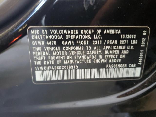 Photo 11 VIN: 1VWCH7A35DC059313 - VOLKSWAGEN PASSAT 