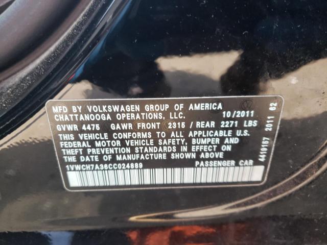 Photo 11 VIN: 1VWCH7A36CC024889 - VOLKSWAGEN PASSAT 