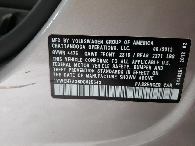 Photo 11 VIN: 1VWCH7A36DC025543 - VOLKSWAGEN PASSAT 