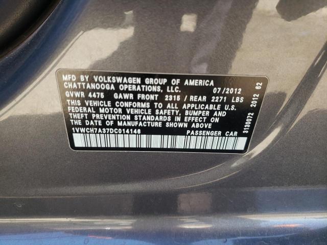 Photo 11 VIN: 1VWCH7A37DC014146 - VOLKSWAGEN PASSAT 