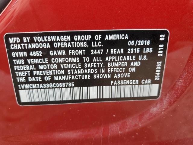 Photo 11 VIN: 1VWCM7A33GC068785 - VOLKSWAGEN PASSAT 