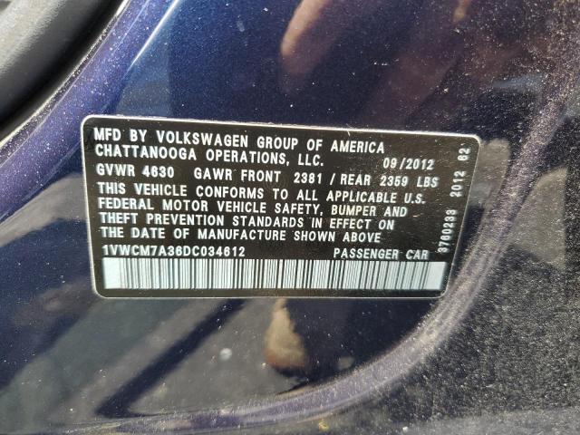 Photo 11 VIN: 1VWCM7A36DC034612 - VOLKSWAGEN PASSAT 