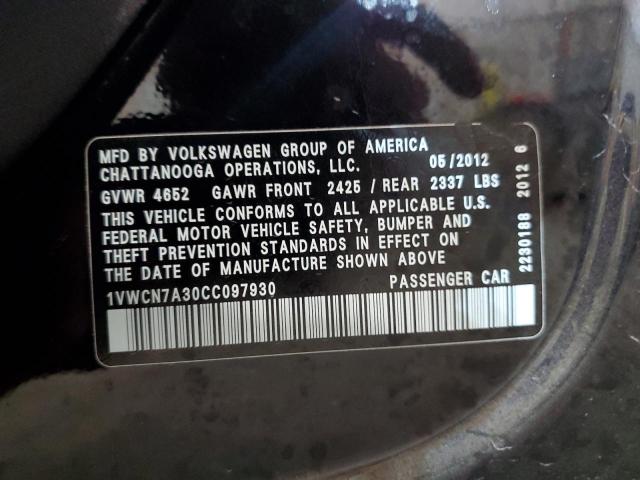 Photo 9 VIN: 1VWCN7A30CC097930 - VOLKSWAGEN PASSAT 