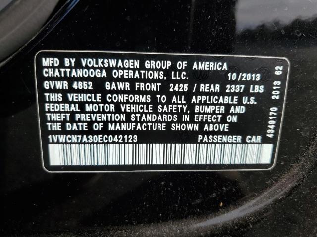 Photo 11 VIN: 1VWCN7A30EC042123 - VOLKSWAGEN PASSAT SEL 