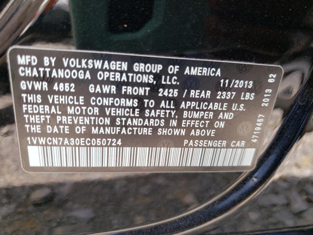 Photo 9 VIN: 1VWCN7A30EC050724 - VOLKSWAGEN PASSAT 