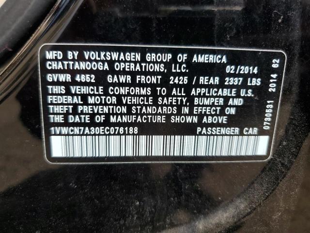 Photo 12 VIN: 1VWCN7A30EC076188 - VOLKSWAGEN PASSAT 