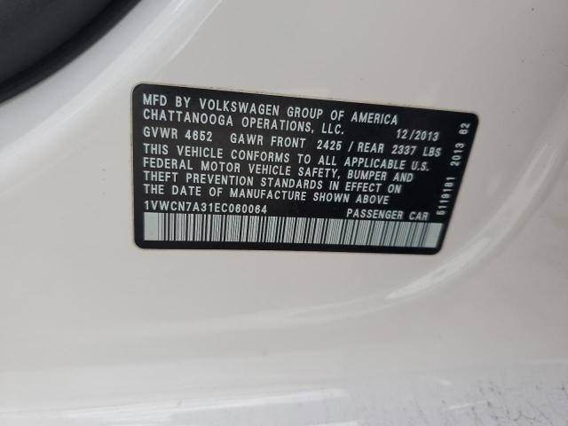 Photo 11 VIN: 1VWCN7A31EC060064 - VOLKSWAGEN PASSAT SEL 