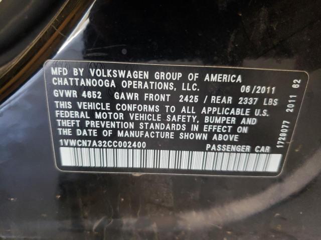 Photo 11 VIN: 1VWCN7A32CC002400 - VOLKSWAGEN PASSAT 