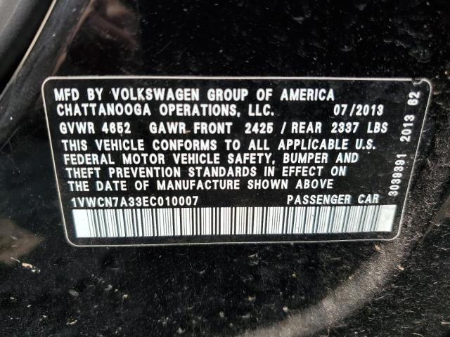 Photo 12 VIN: 1VWCN7A33EC010007 - VOLKSWAGEN PASSAT 