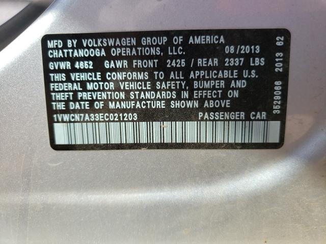 Photo 9 VIN: 1VWCN7A33EC021203 - VOLKSWAGEN PASSAT 