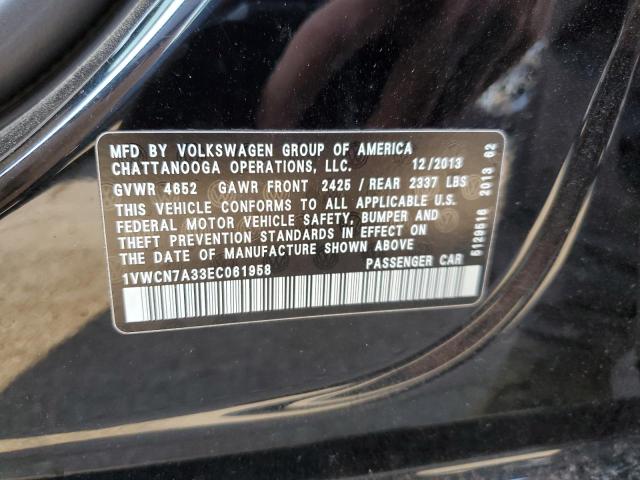 Photo 11 VIN: 1VWCN7A33EC061958 - VOLKSWAGEN PASSAT 