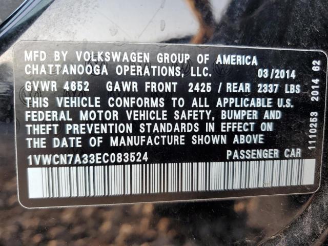 Photo 11 VIN: 1VWCN7A33EC083524 - VOLKSWAGEN PASSAT 