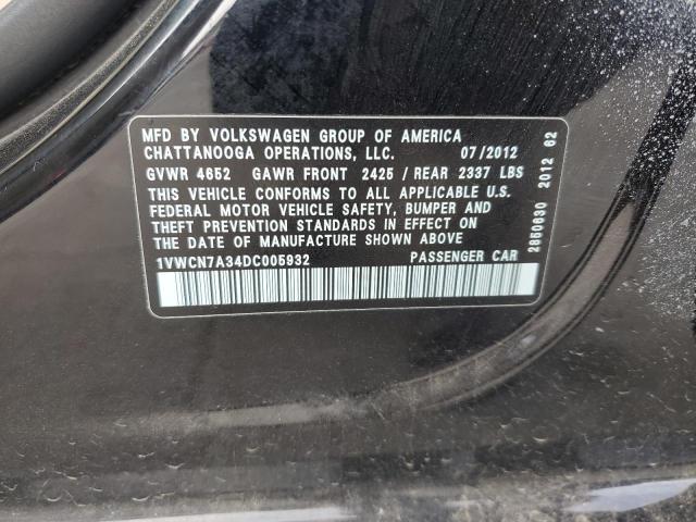 Photo 11 VIN: 1VWCN7A34DC005932 - VOLKSWAGEN PASSAT SEL 