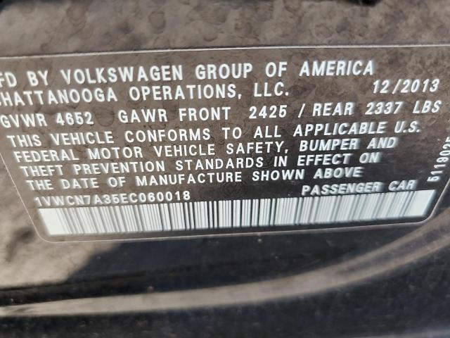 Photo 11 VIN: 1VWCN7A35EC060018 - VOLKSWAGEN PASSAT 