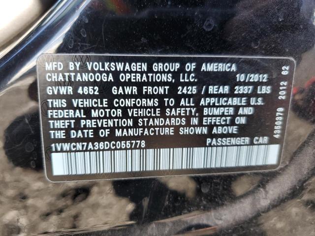 Photo 11 VIN: 1VWCN7A36DC055778 - VOLKSWAGEN PASSAT SEL 