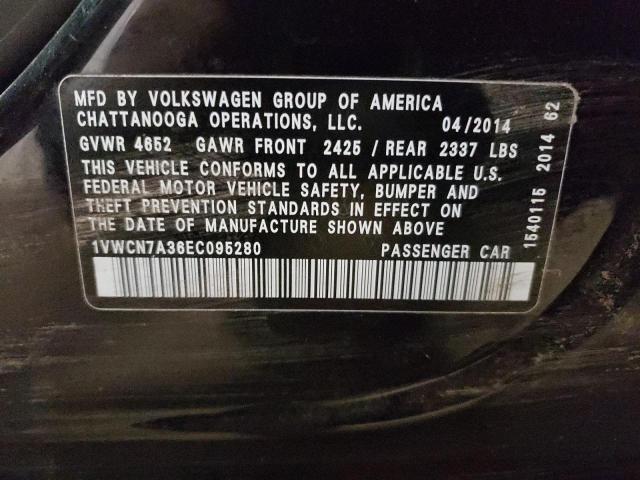 Photo 11 VIN: 1VWCN7A36EC095280 - VOLKSWAGEN PASSAT 