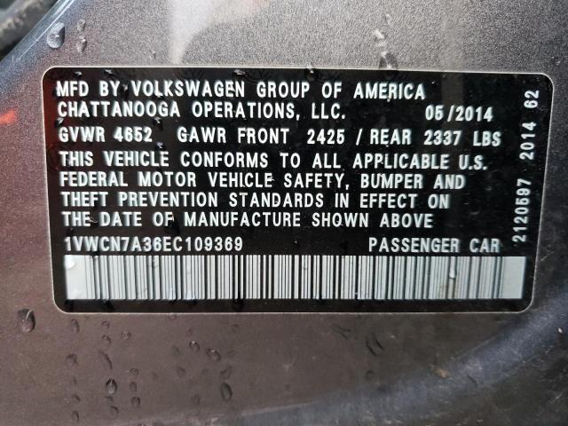 Photo 9 VIN: 1VWCN7A36EC109369 - VOLKSWAGEN PASSAT 