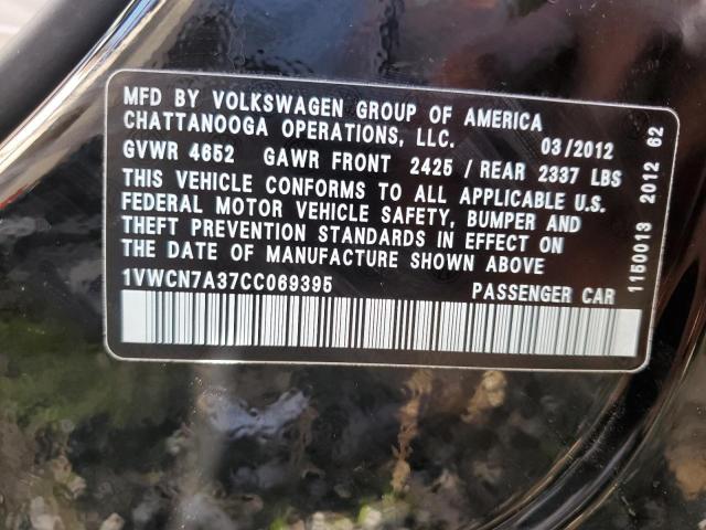 Photo 11 VIN: 1VWCN7A37CC069395 - VOLKSWAGEN PASSAT SEL 