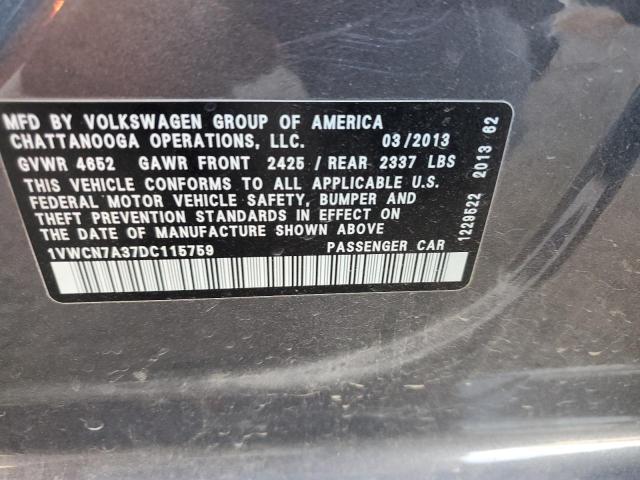 Photo 11 VIN: 1VWCN7A37DC115759 - VOLKSWAGEN PASSAT 