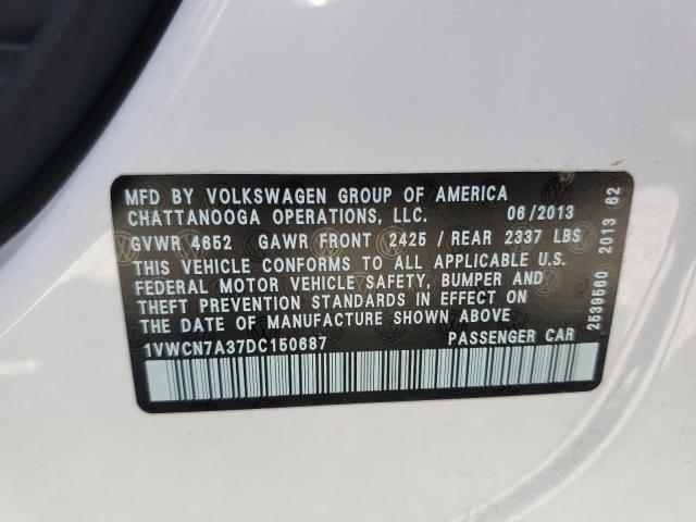 Photo 11 VIN: 1VWCN7A37DC150687 - VOLKSWAGEN PASSAT 