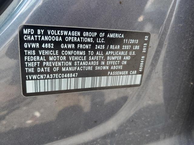 Photo 11 VIN: 1VWCN7A37EC046847 - VOLKSWAGEN PASSAT 