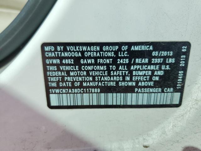 Photo 9 VIN: 1VWCN7A38DC117889 - VOLKSWAGEN PASSAT 