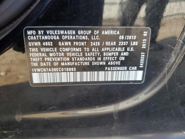 Photo 11 VIN: 1VWCN7A38EC018863 - VOLKSWAGEN PASSAT 