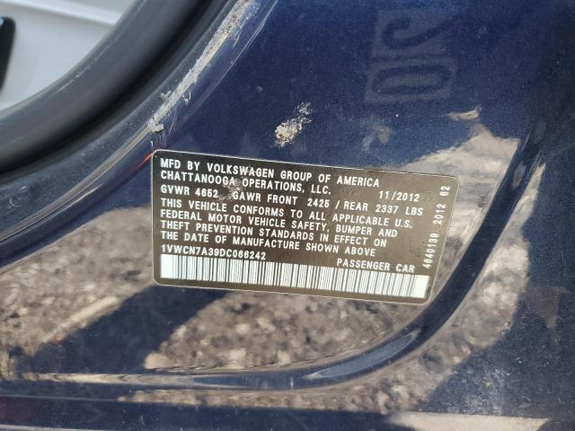 Photo 11 VIN: 1VWCN7A39DC066242 - VOLKSWAGEN PASSAT SEL 