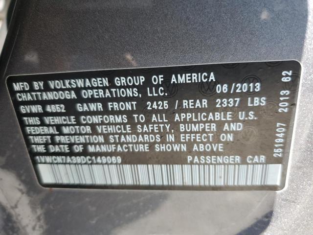 Photo 11 VIN: 1VWCN7A39DC149069 - VOLKSWAGEN PASSAT SEL 