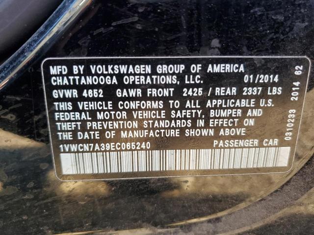 Photo 11 VIN: 1VWCN7A39EC065240 - VOLKSWAGEN PASSAT 