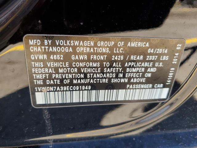 Photo 11 VIN: 1VWCN7A39EC091949 - VOLKSWAGEN PASSAT 