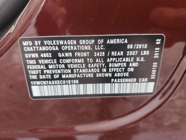 Photo 12 VIN: 1VWCN7A3XEC015155 - VOLKSWAGEN PASSAT 