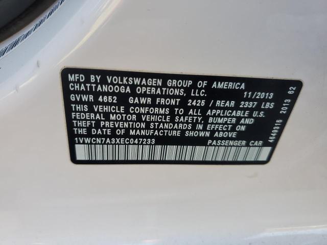 Photo 12 VIN: 1VWCN7A3XEC047233 - VOLKSWAGEN PASSAT 