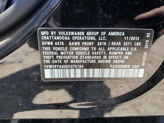 Photo 11 VIN: 1VWCP7A33DC073164 - VOLKSWAGEN PASSAT 