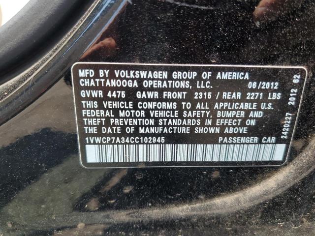 Photo 11 VIN: 1VWCP7A34CC102945 - VOLKSWAGEN PASSAT 