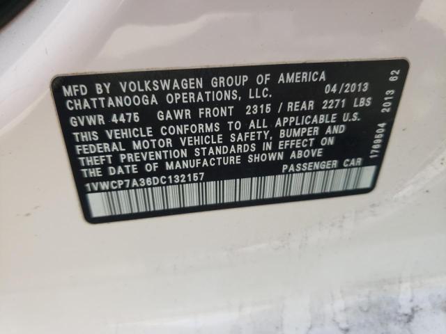 Photo 11 VIN: 1VWCP7A36DC132157 - VOLKSWAGEN PASSAT 