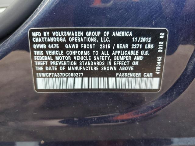 Photo 11 VIN: 1VWCP7A37DC069277 - VOLKSWAGEN PASSAT 