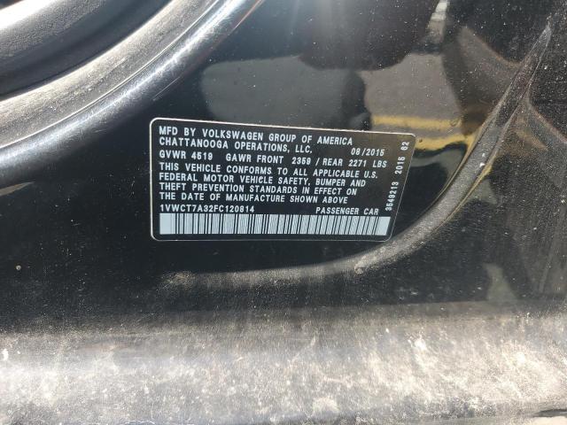 Photo 12 VIN: 1VWCT7A32FC120814 - VOLKSWAGEN PASSAT SEL 