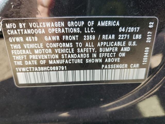 Photo 12 VIN: 1VWCT7A38HC069791 - VOLKSWAGEN PASSAT 