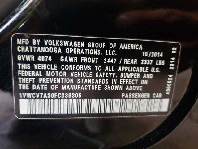 Photo 11 VIN: 1VWCV7A30FC039305 - VOLKSWAGEN PASSAT 