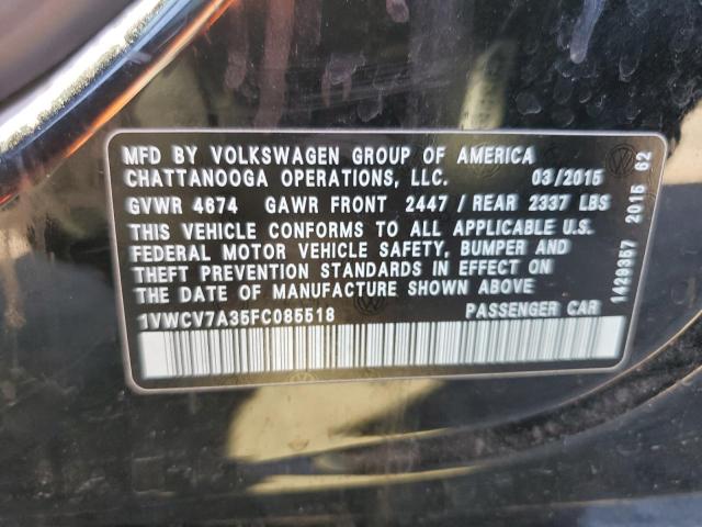 Photo 11 VIN: 1VWCV7A35FC085518 - VOLKSWAGEN PASSAT 