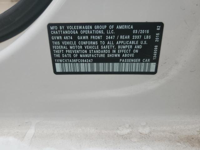 Photo 12 VIN: 1VWCV7A36FC084247 - VOLKSWAGEN PASSAT SEL 