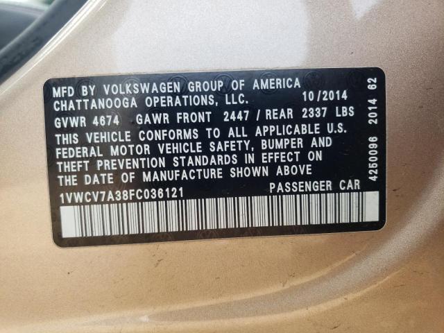 Photo 11 VIN: 1VWCV7A38FC036121 - VOLKSWAGEN PASSAT 